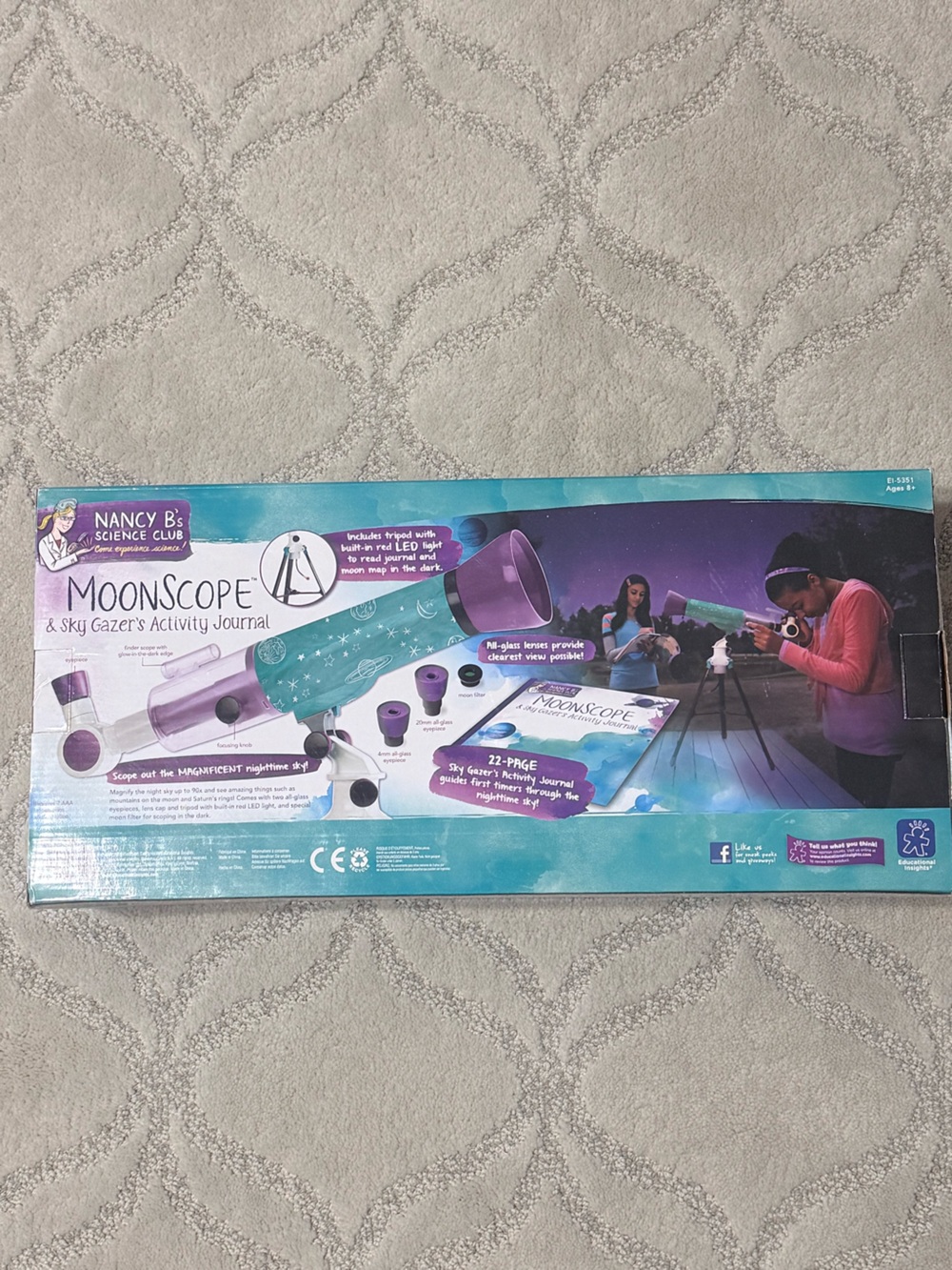 Nancy B's Moonscope Telescope in Teal & Purple - Kids Learning Toy - Picture 2 of 6